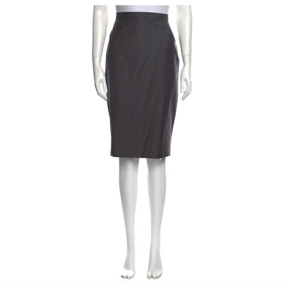 Escada SZ 10 grey virgin wool skirt - Picture 1 of 6